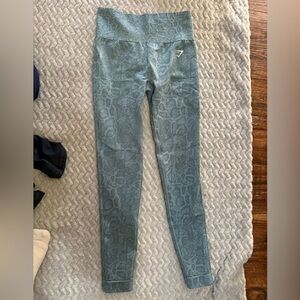 Gymshark Teal Snake Print Leggings